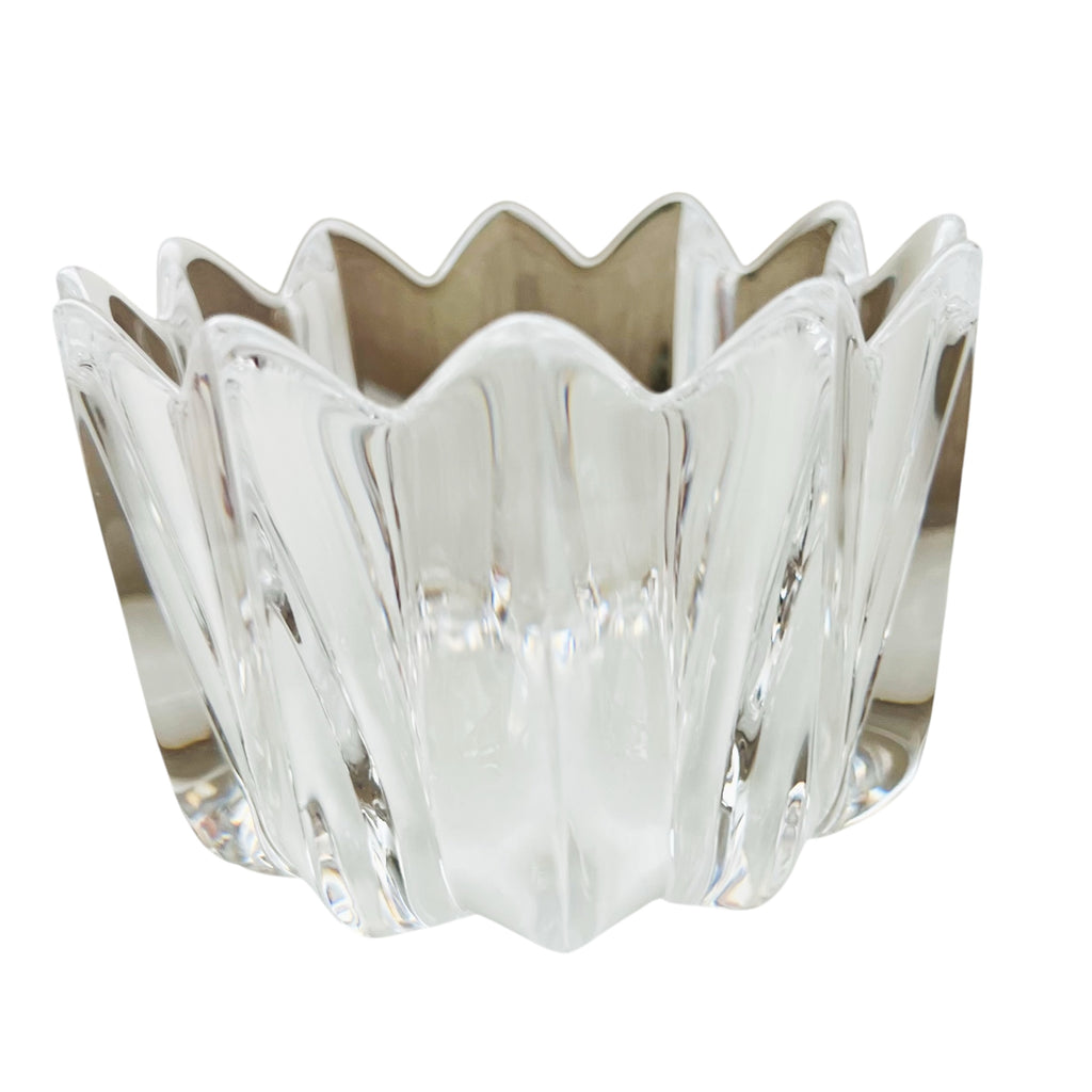 Vintage Orrefors Crystal Crown Design Art Glass Bowl