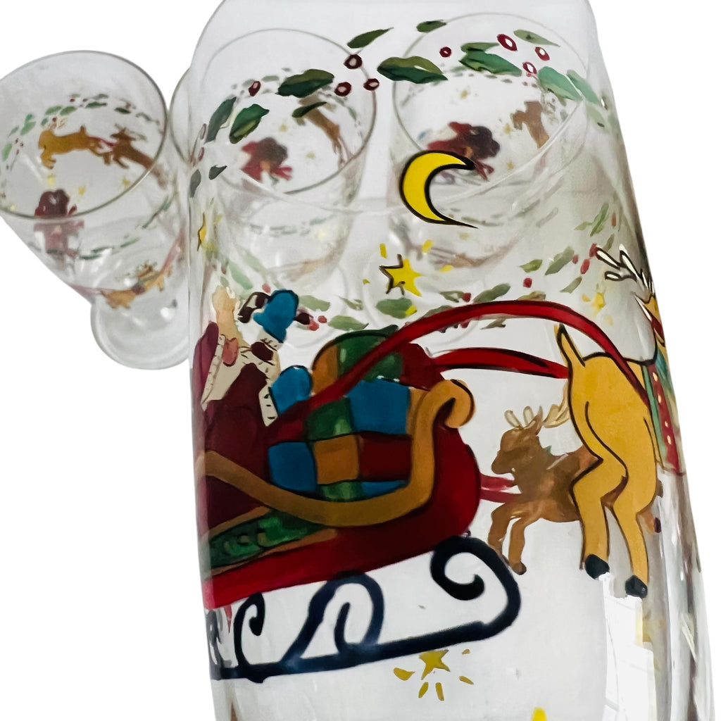 Christmas Story by PORTMEIRION Festive Holiday Sleigh Glasses Set