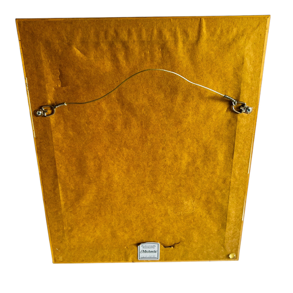 Vintage Robert Burridge Studio Heart Signed Art Wood Framed