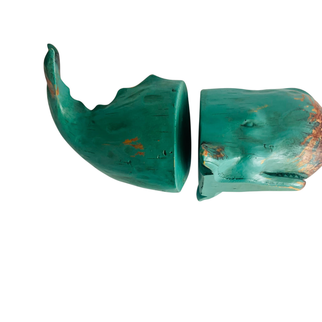 Nautical Rustic Beach Whale Bookends