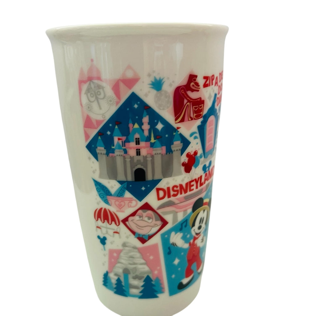 Starbucks Disneyland Zip A Dee Doo Dah! Ceramic Travel Tumbler Mug