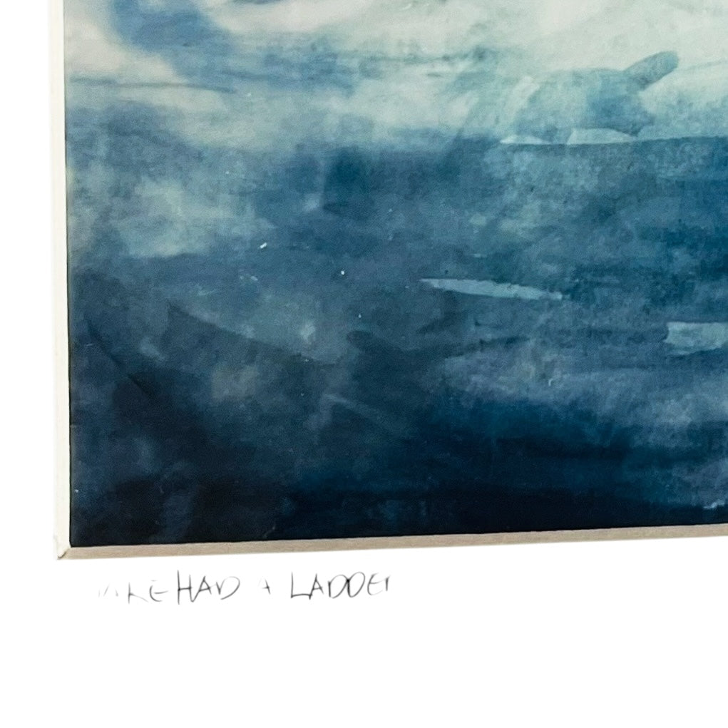 Artist JOY Jake Had A Ladder Wood Framed Signed Art