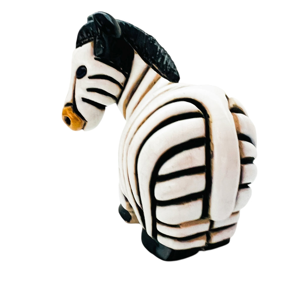 Vintage Artesania Rinconada Ceramic Zebra Uruguay Figure
