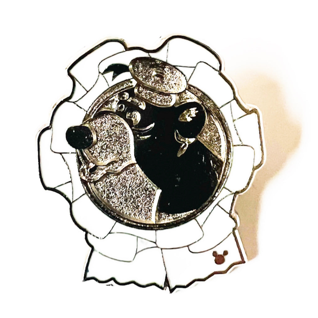 Disney Fisherman Bear White Ribbon Bedknobs and Broomsticks Hidden Mickey Pin