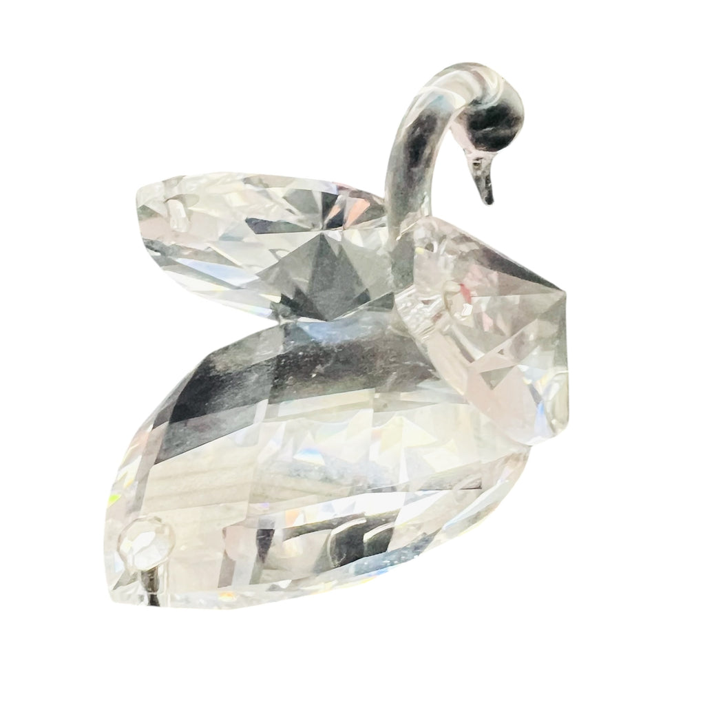 Vintage Crystal Swan Figurine