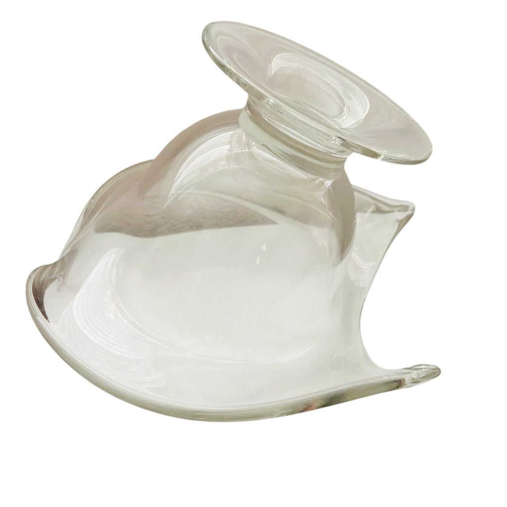 Jack In The Pulpit Hand Blown Crystal Bowl Vase