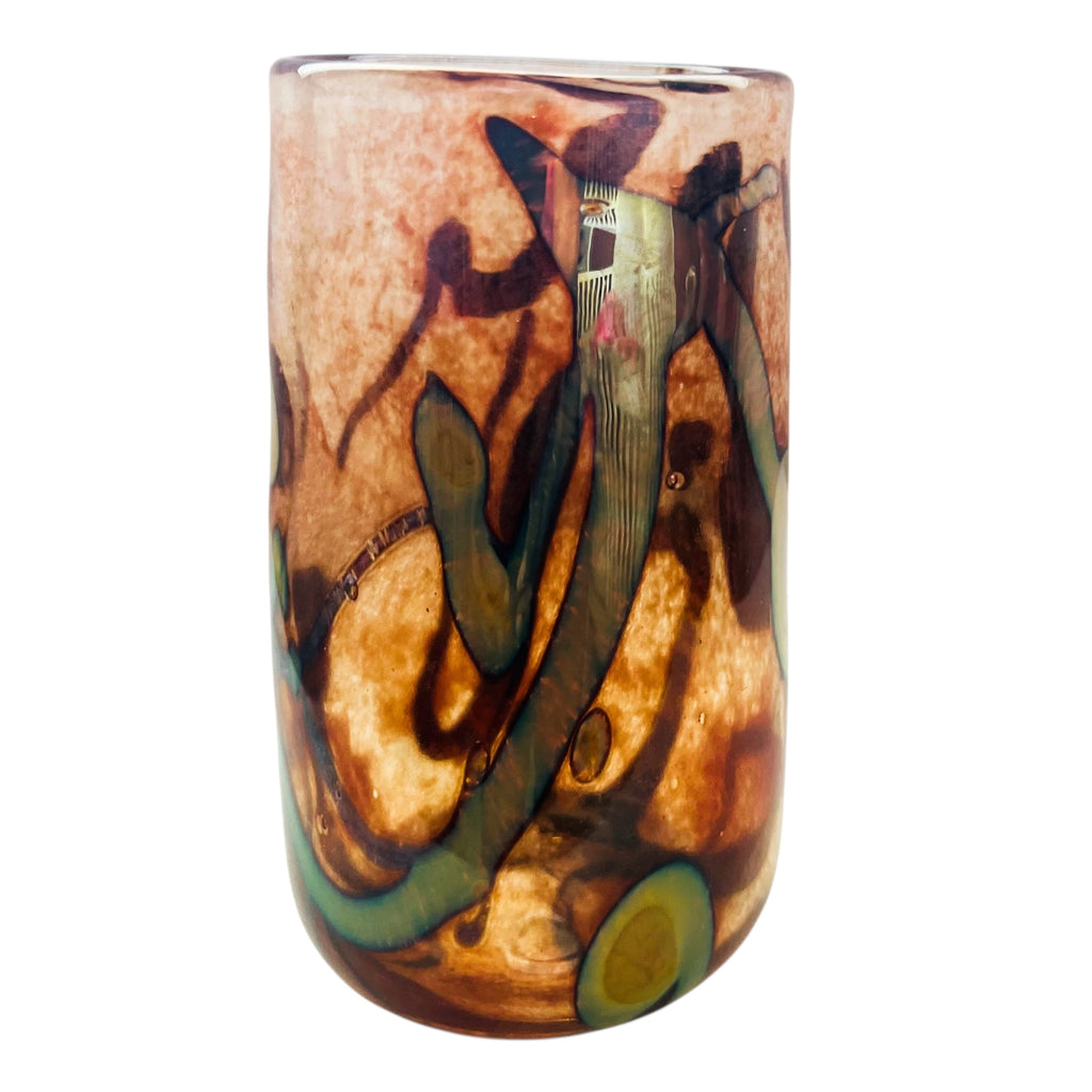 Vintage Mdina Mottled 1995 Signed Studio Art Glass