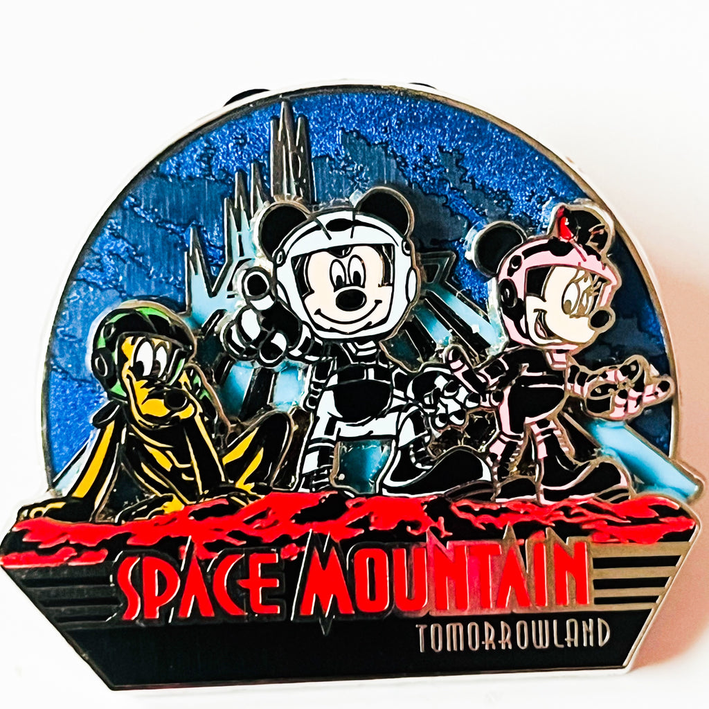 Disney Space Mountain Tomorrowland Pluto Mickey Minnie Pin