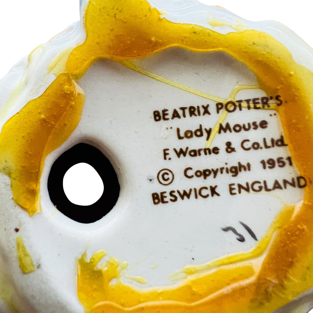 Beatrix Potter Lady Mouse Beswick England Figurine