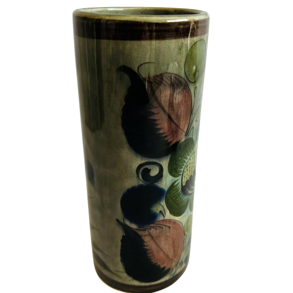 Mexico Hand Painted Design Pottery Vase