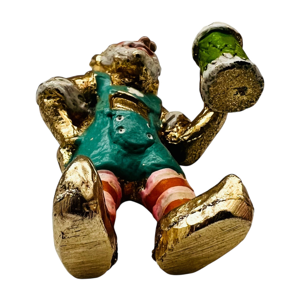 Irish Gnome Holiday Elf Cast Metal Hand Painted Figure