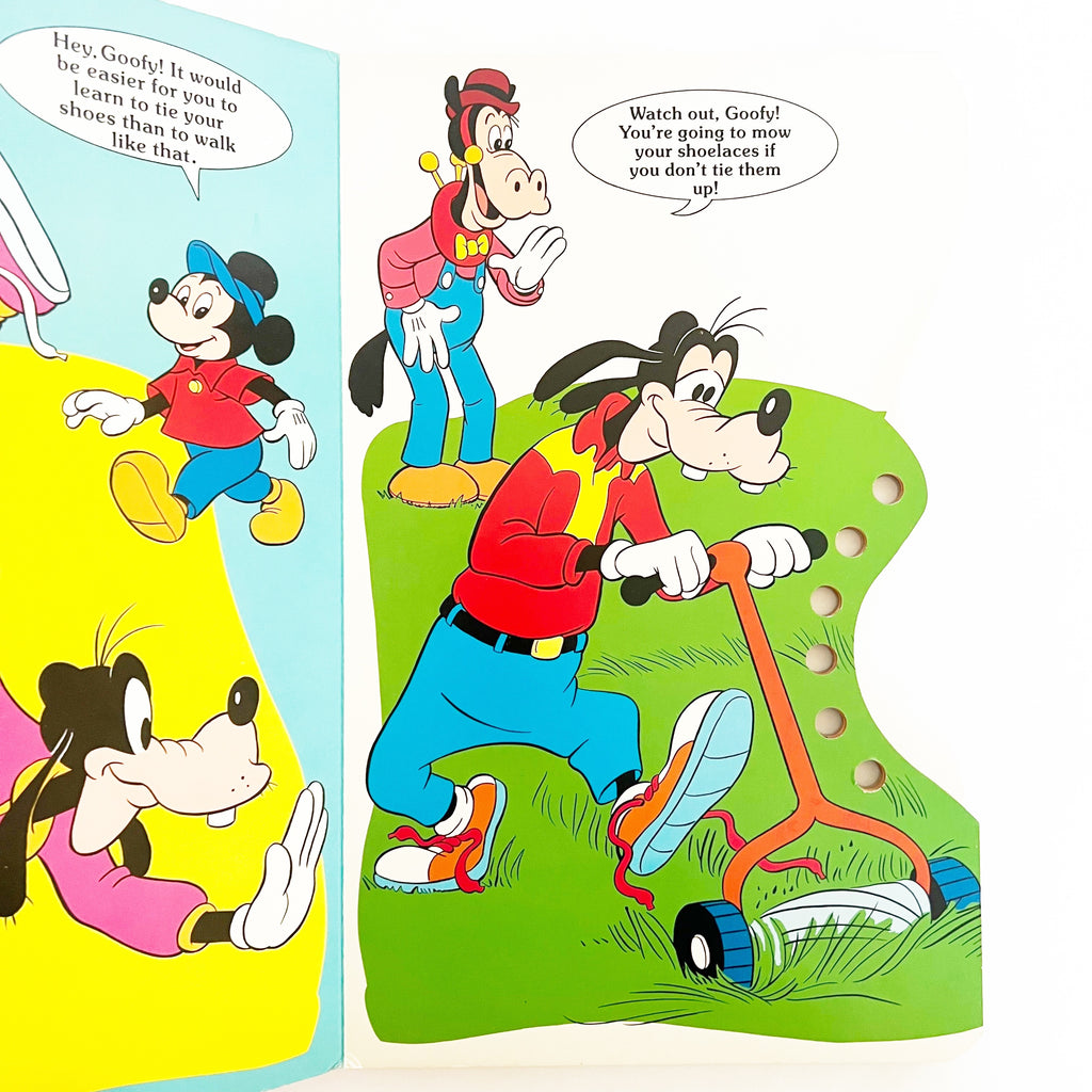 Vintage 1988 Disney Goofy Shoelace Book
