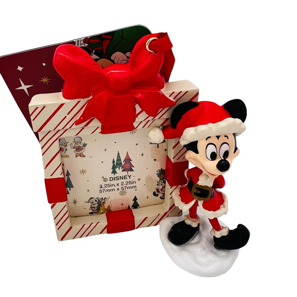 Disney Merry Christmas Mickey Mouse Santa Frame Ornament