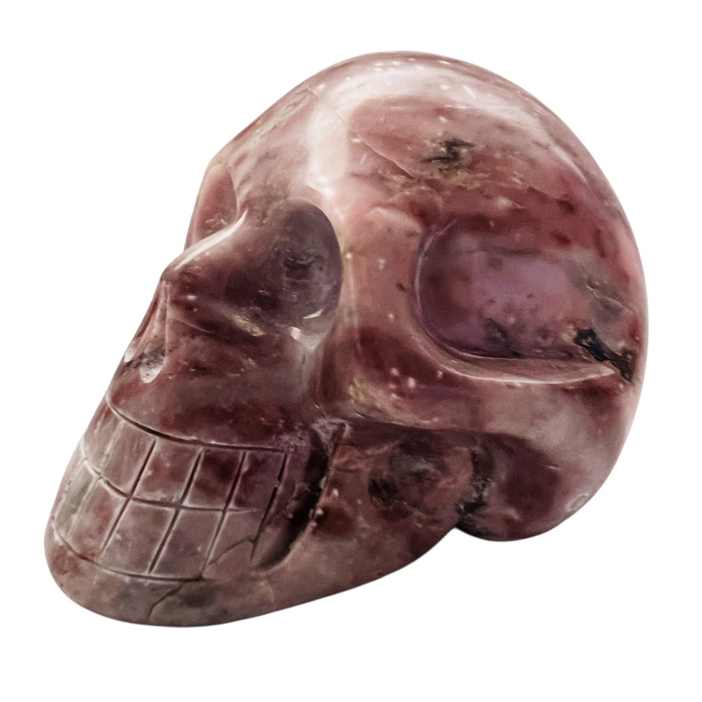 Hand Carved Stone Skull Sculpture