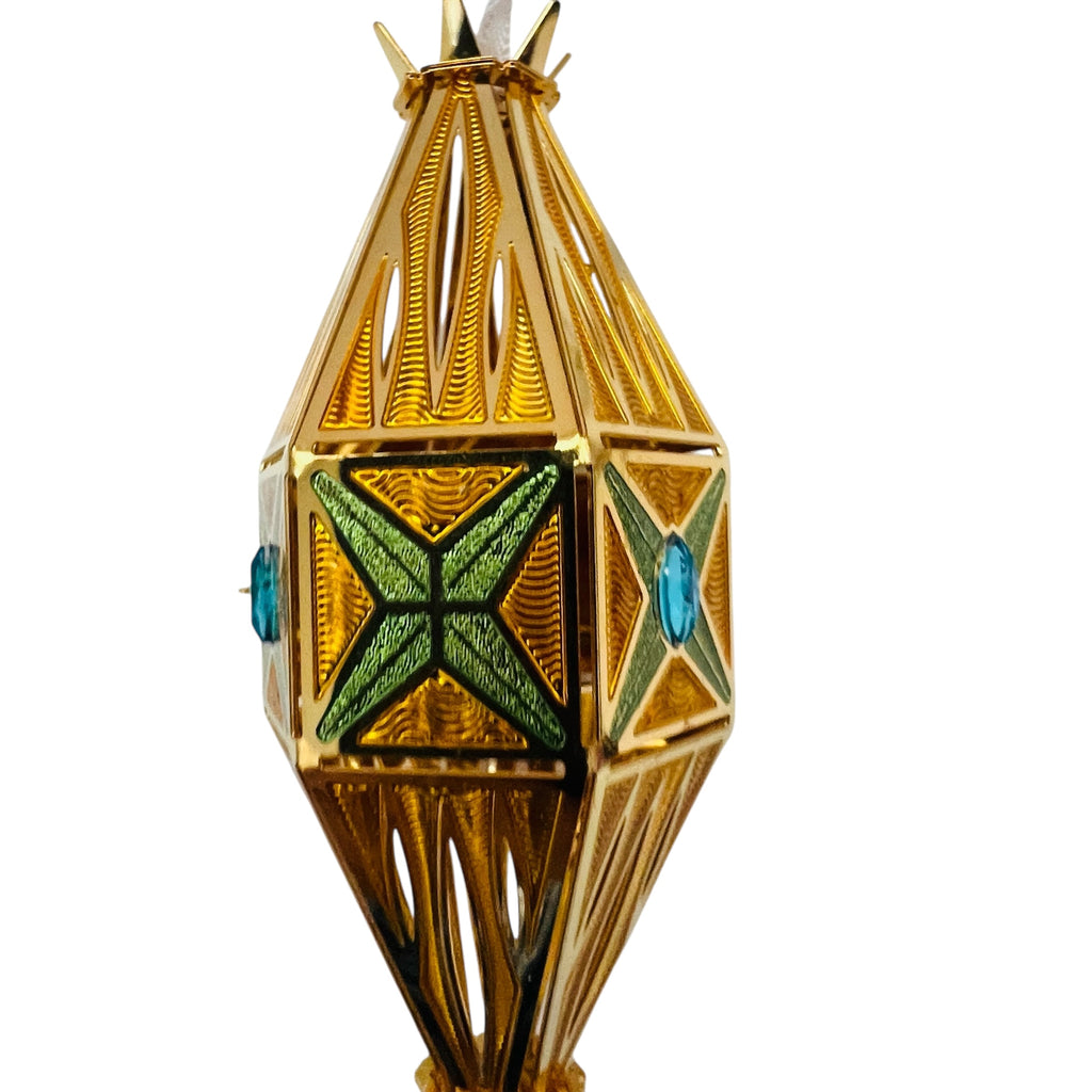 Waterford Holiday Heirlooms Snow Crystal Mini Spire Gold Metal Ornament