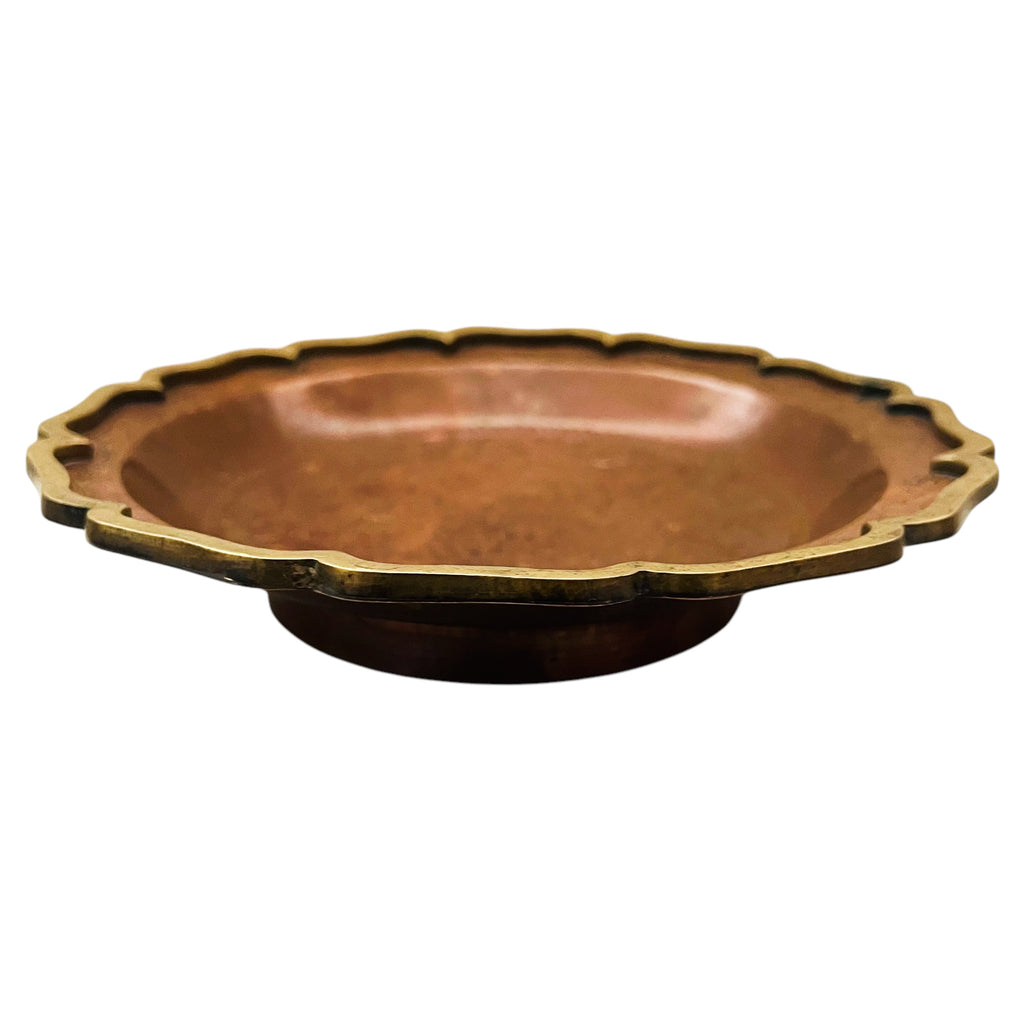 Vintage Chinese Buddhist Brass and Copper Alms
Bowl Catchall
