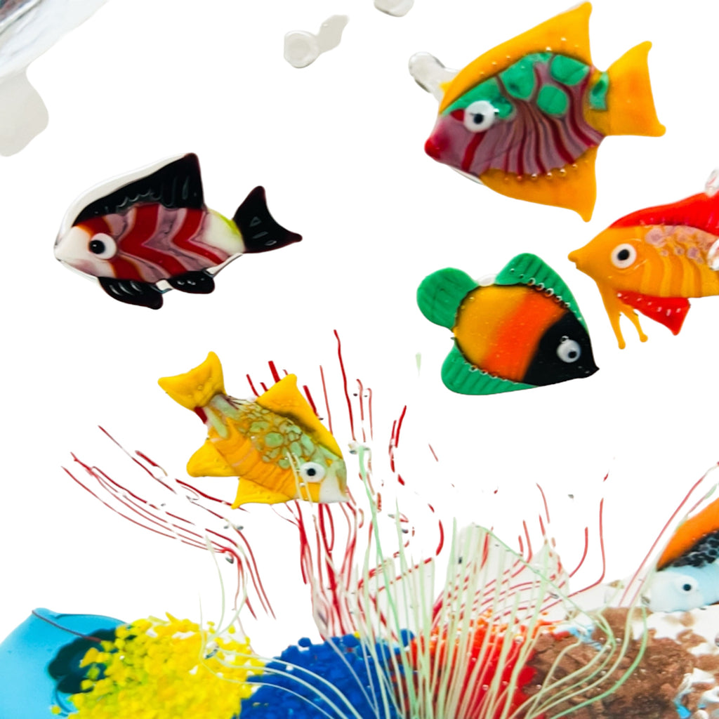 Vintage Murano Glass Fish Aquarium Shell Sculpture