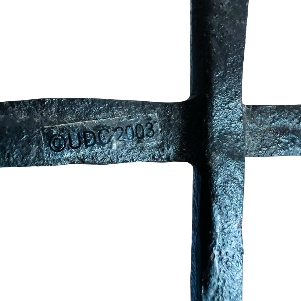 Vintage Cross Of Nails Rustic Metal Wall Hanging