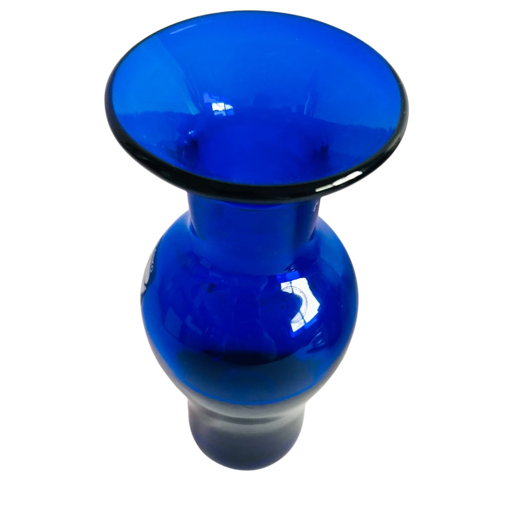 Blenko Cobalt Blue 7” Glass Vase