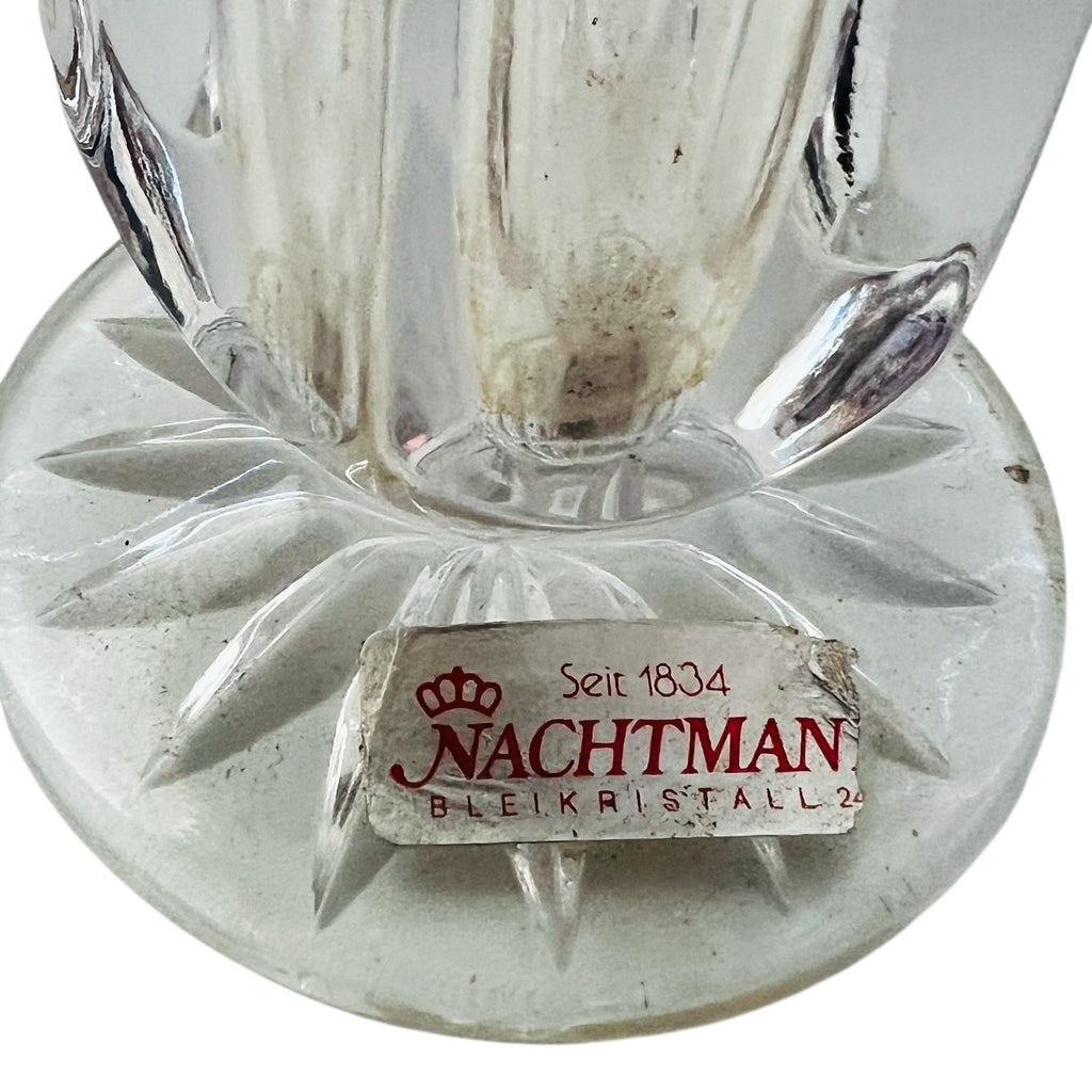 Nachmann Bleikristall Germany 24% Lead Crystal Pedestal Vase