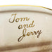 Vintage Tom And Jerry Universal Cambridge Oven Proof Gold Rimmed Punch Bowl