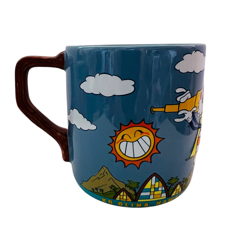Disney AULANI Resort Alpha Life KO Olina Hawaii Mickey Pluto Ceramic Mug