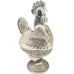 Vintage Clear Glass Standing Rooster Candy Dish w/Lid