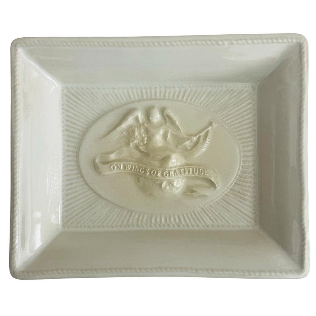 Juliska Rectangle Thank You On Wings Of Gratitude Trinket Dish
