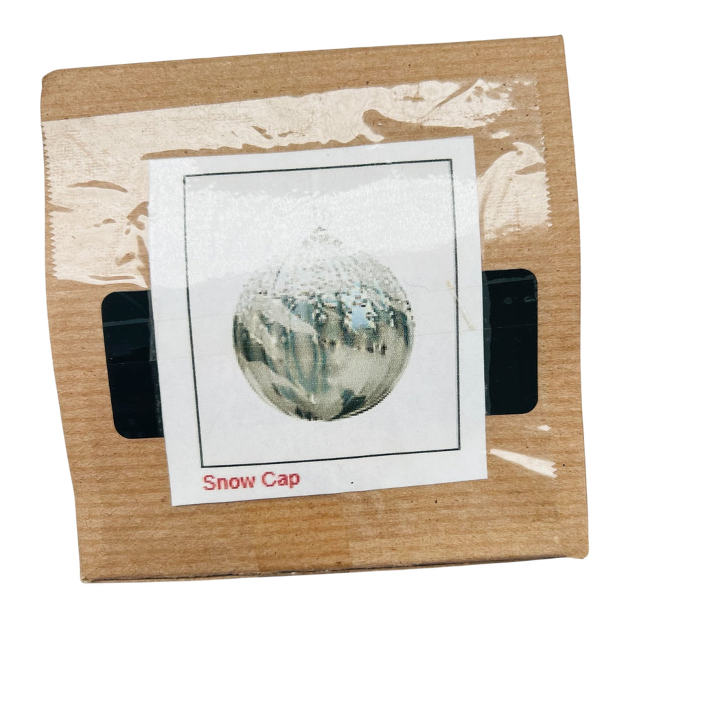 Studio Art Glass Tom Stoenner Iridescent Snow Cap Ornament