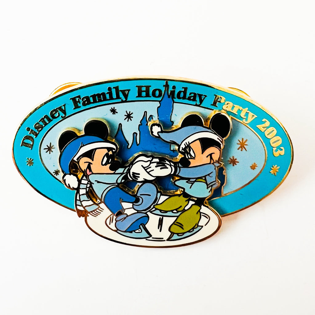 Disney Cast Exclusive Family Holiday Party 2003 Mickey Minnie LE 3000 Pin