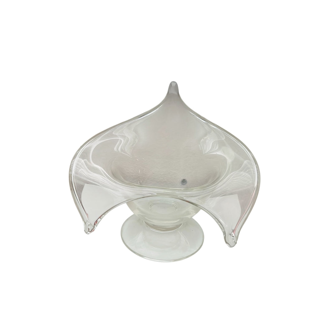 Jack In The Pulpit Hand Blown Crystal Bowl Vase