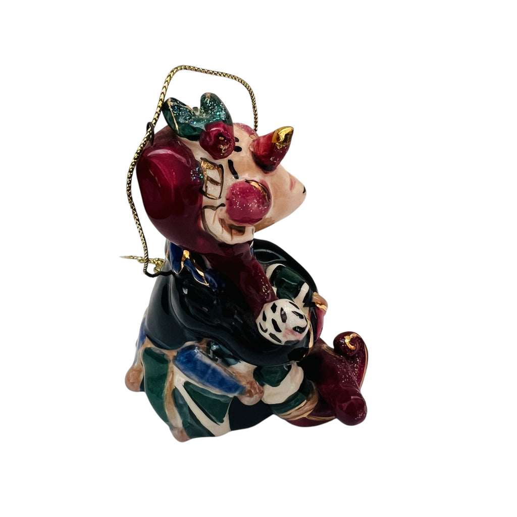 Vintage Blue Sky Elf Clayworks Heather Goldminc Jester Figure Ornament