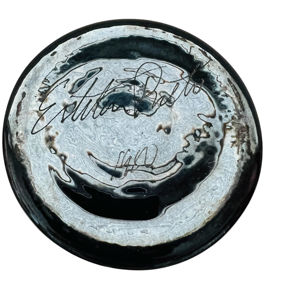 Vintage Esteban Prieto Studio Art Glass Iridescent Coil Snake Tumbler Vase