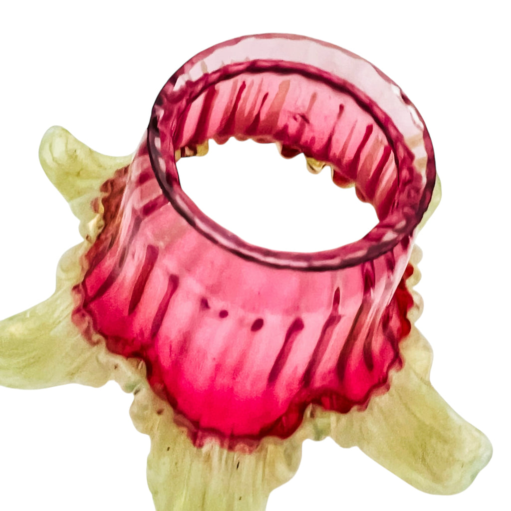 Antique Cranberry Uranium Glass Lamp Shade