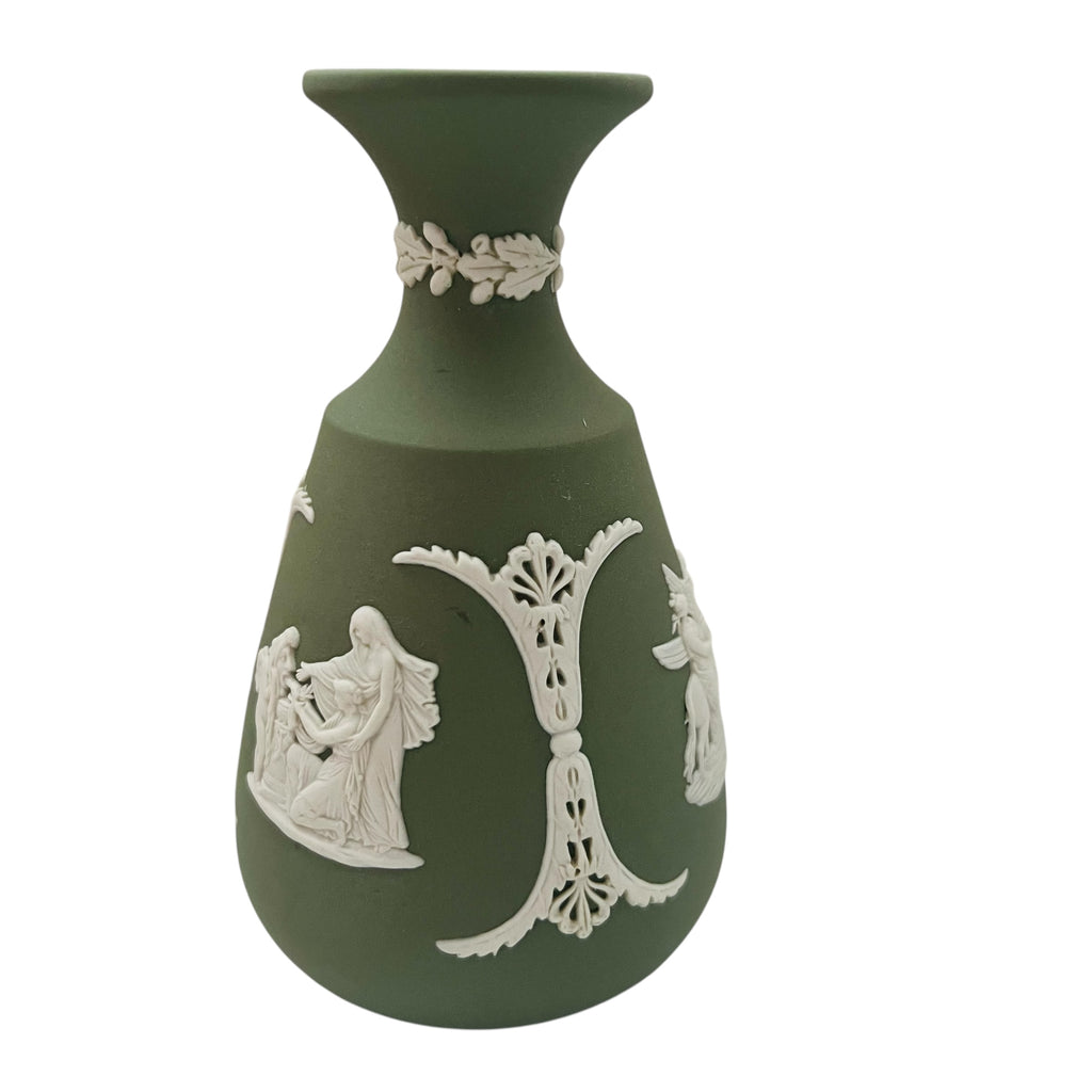 Vintage Wedgwood Jasperware Cameo Bud Vase