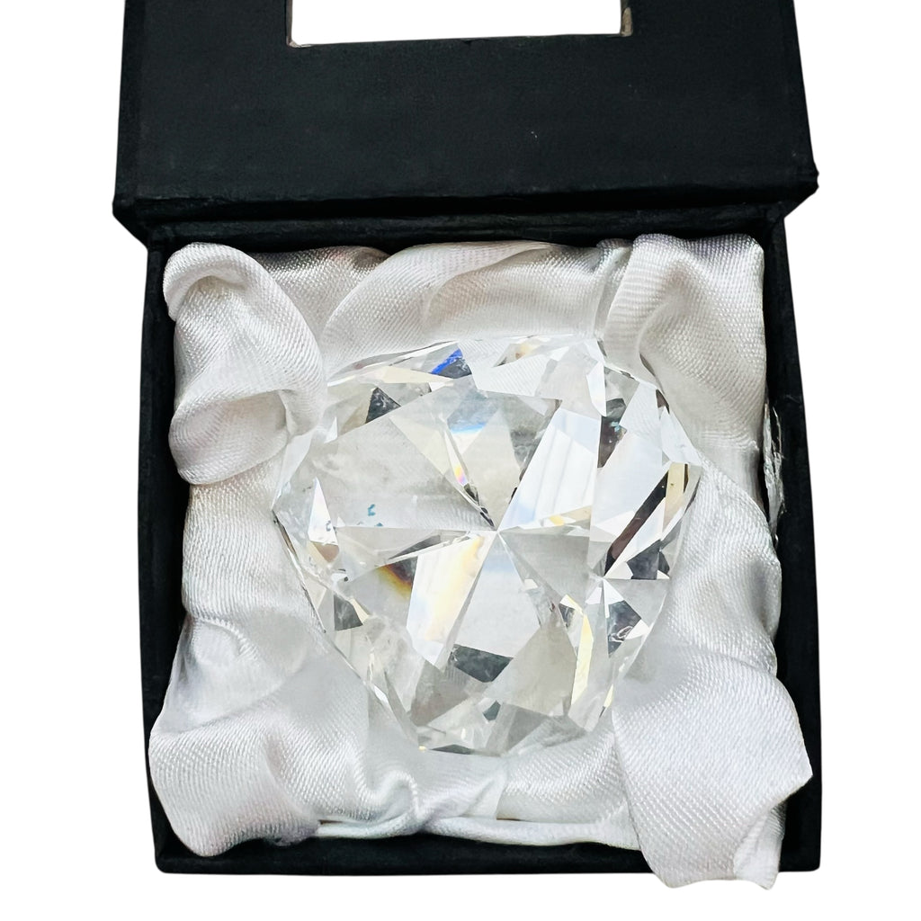 Oleg Cassini Crystal Cut Hexagon Paperweight