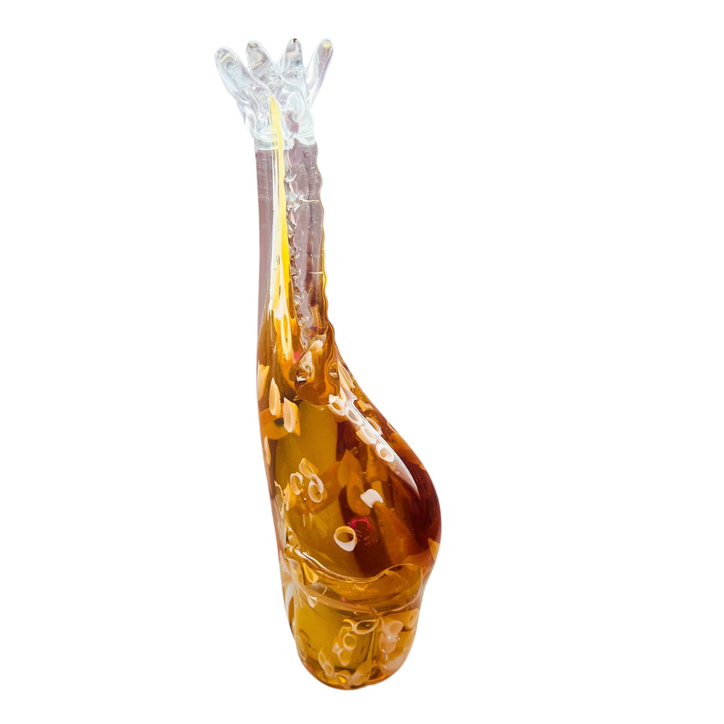 Vintage  Hand Blown Glass Giraffe Figurine