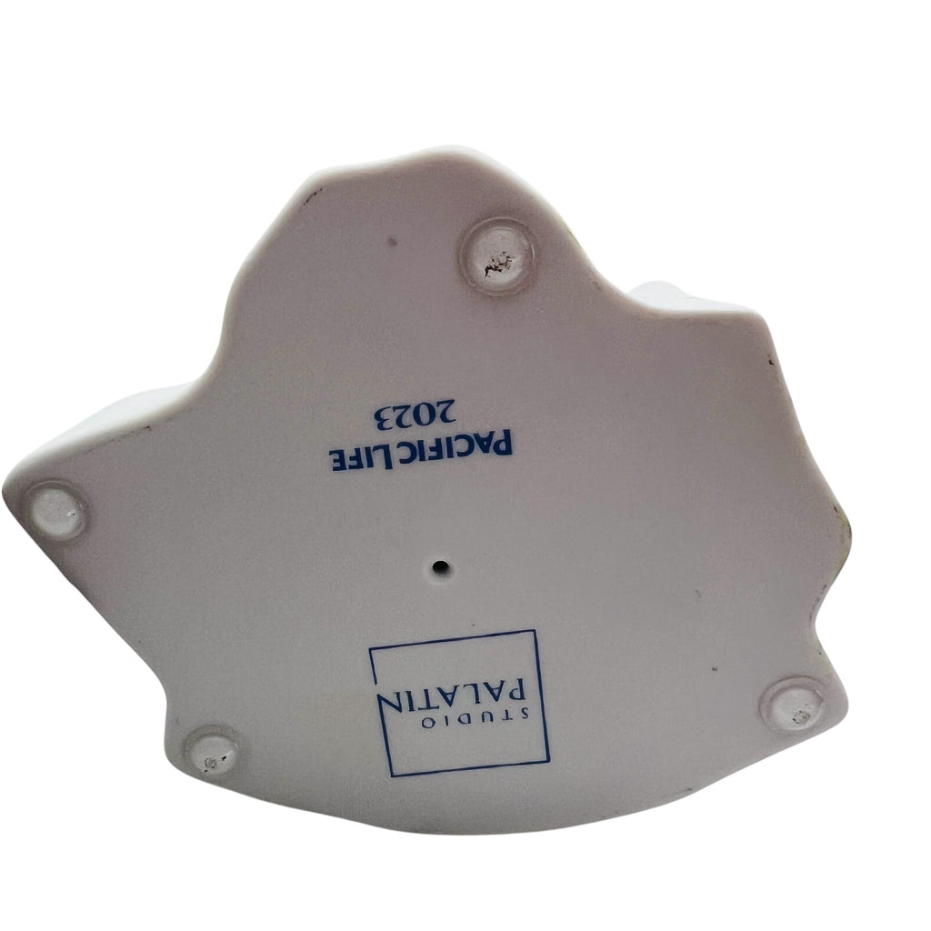 Studio Palatin Pacific Life White Sculptural Ceramic Candle Stick Holder-Pair