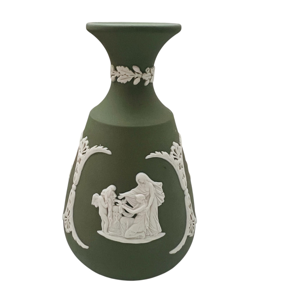 Vintage Wedgwood Jasperware Cameo Bud Vase