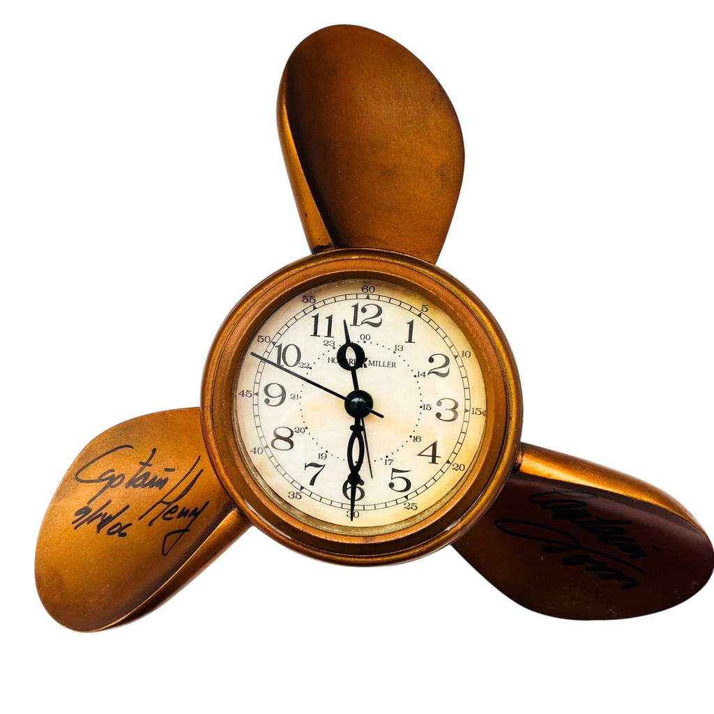 Disney Cruise Lines Howard Miller Propeller Alarm Clock Wall Hanging Signed