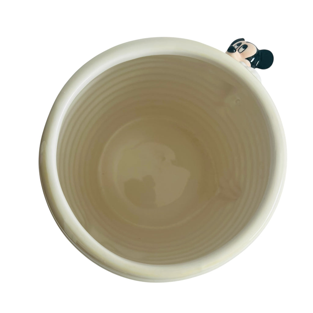 Disney Mickey Mouse Honeycomb Cream Ceramic Cookie Jar