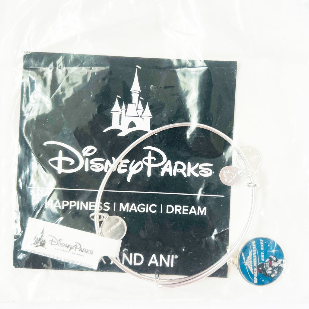 Disney Alex And Ani Space Mountain 40th Anniversary Silver Charm Bracelet