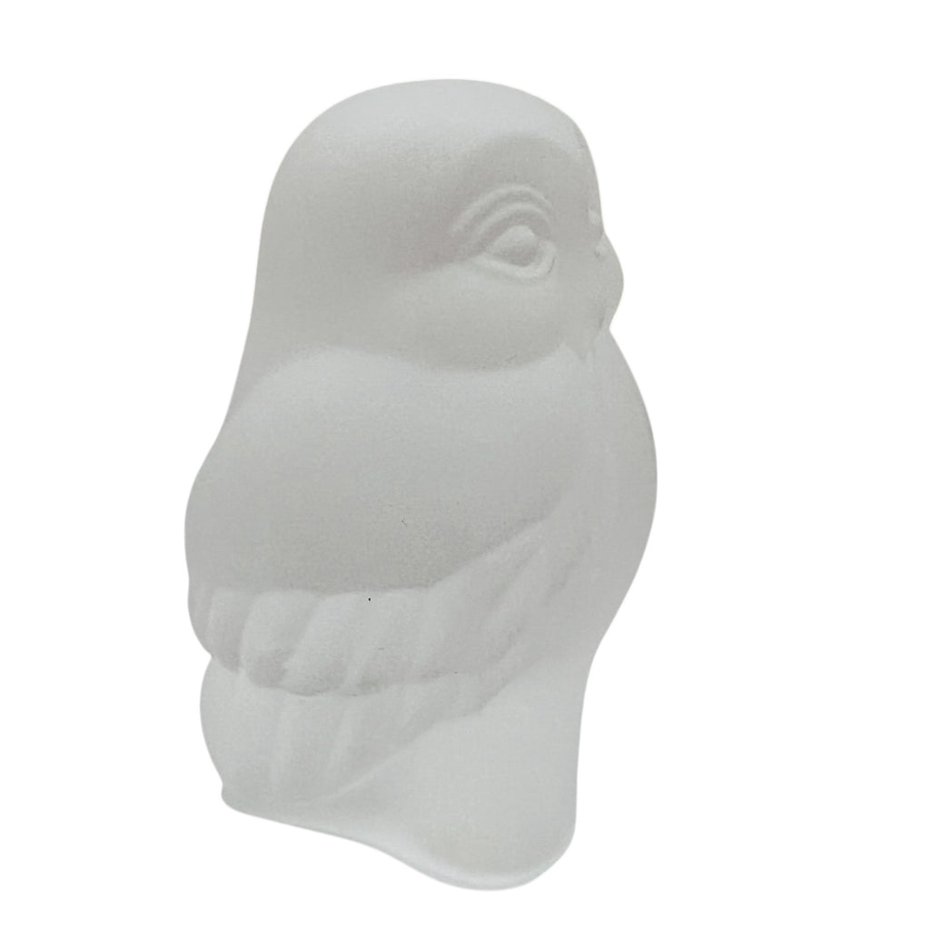 Vintage 1980 The Franklin Mint Drosted Owl Bird Figurine