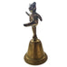 Vintage Brass Dancing Balancing Ballerina Bear Hand Bell