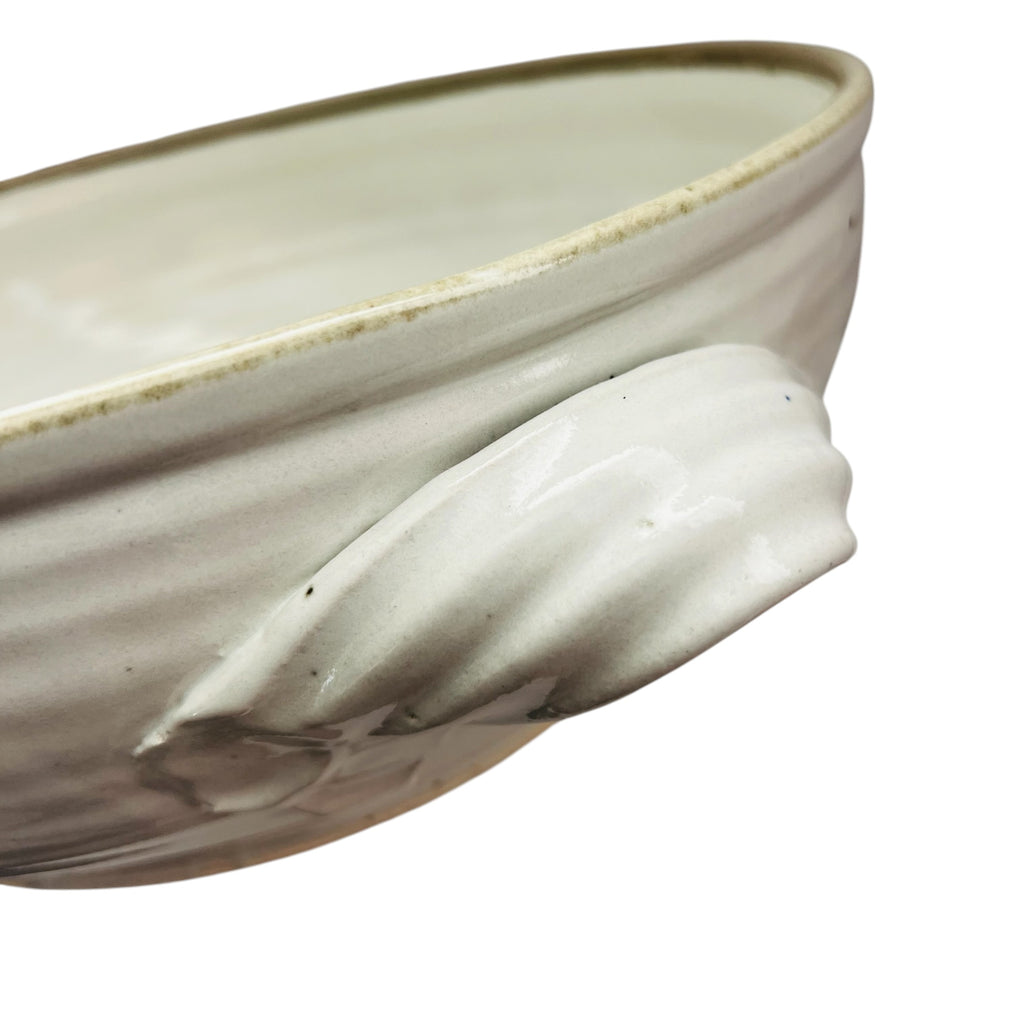 Studio Art Pottery Handmade Earthenware Country Bowl With Handles Signed