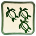 Lee Ceramics Hawaii Honu Green Sea Turtle Square Plate
