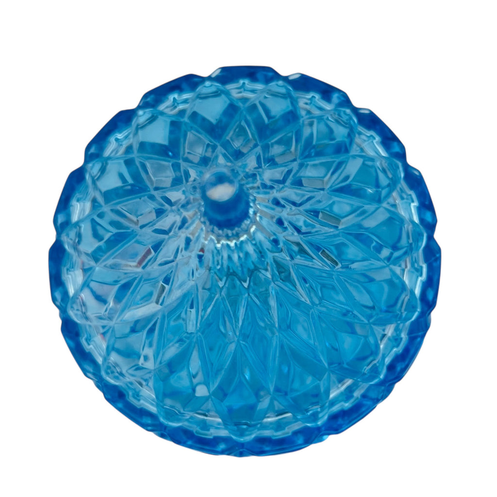 Hershey's Kisses Blue Glass Candy Dish Decorative with Lid