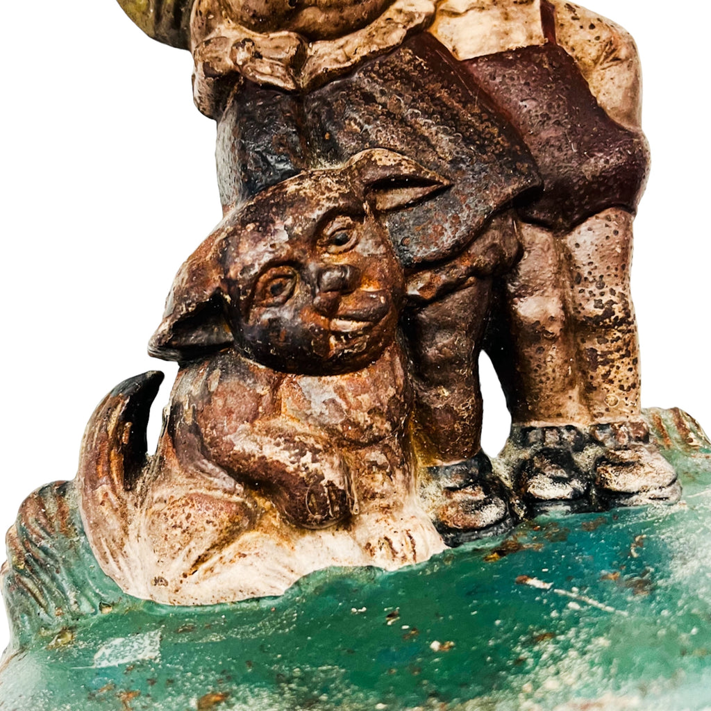 Antique Campbell's Soup Kids & Dog Bookend Cast Iron Doorstop