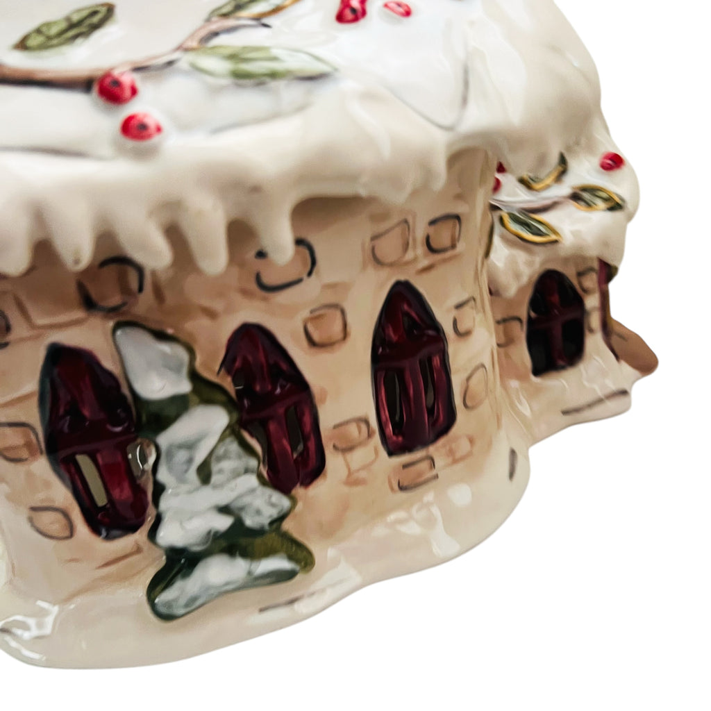 Blue Sky Clayworks Heather Goldminc Christmas Silent Night Church Tealight Candle Holder