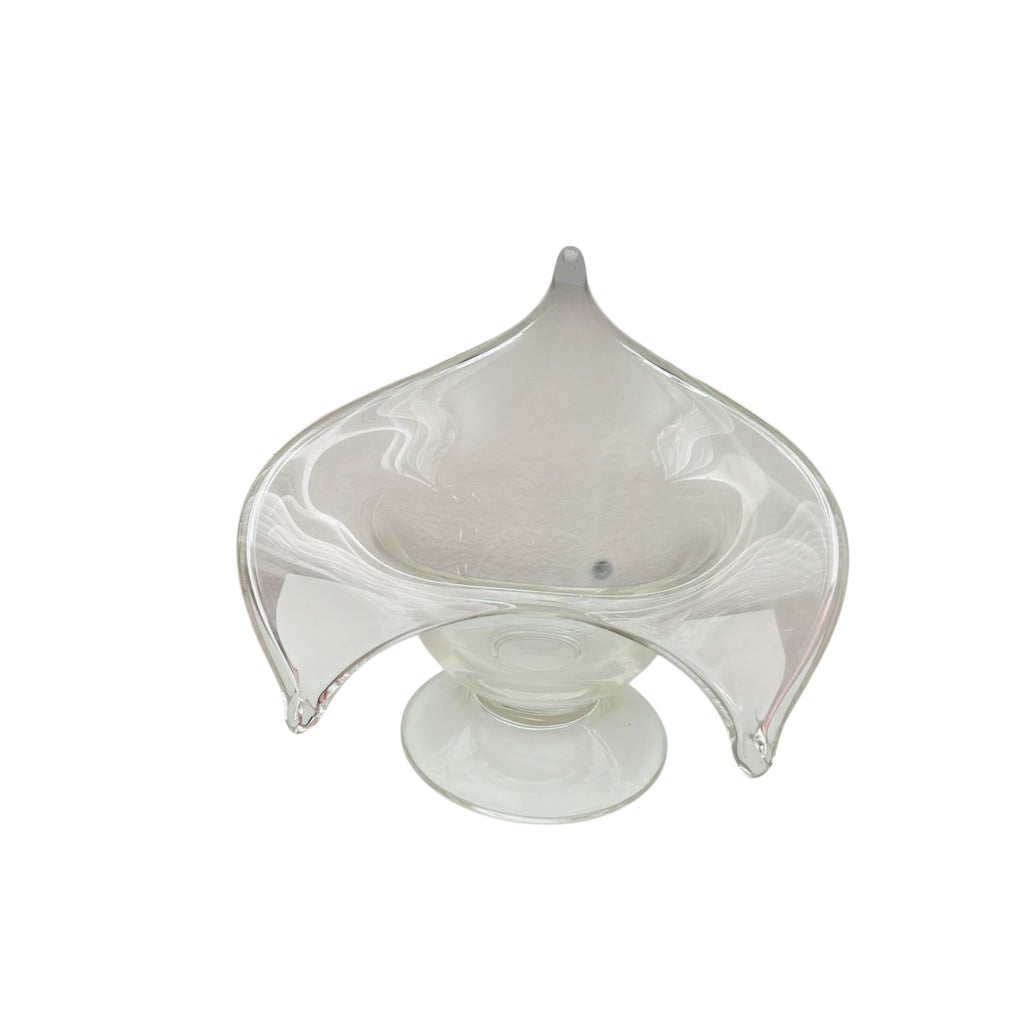 Jack In The Pulpit Hand Blown Crystal Bowl Vase